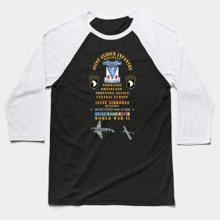 401st Glider Infantry Regiment, 101st Airborne Div - Rhineland Central EUR WWII w EUR SVC X 300 Baseball T-Shirt